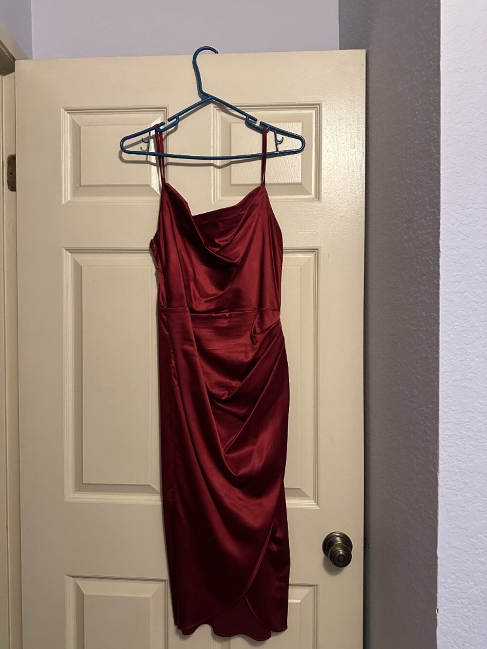 Fashion Nova Burgundy Cocktail Dress - Size M